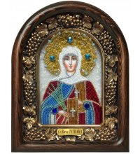 Икона Татиана мученица из бисера и натуральных камней, арт ДИ-105