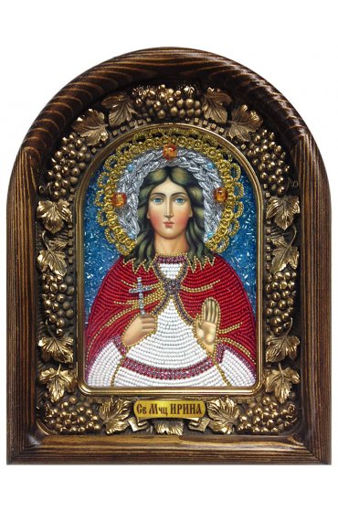 Икона Ирина Македонская из бисера, арт ДИ-092