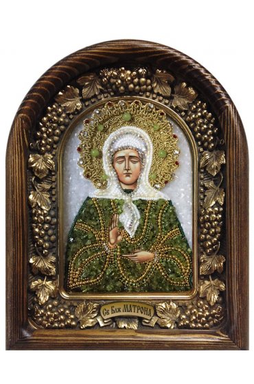 Икона Матрона Московская из бисера, арт ДИ-531