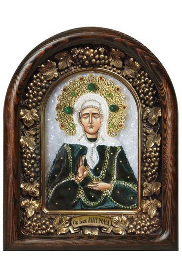 Икона Матрона Московская из бисера, арт ДИ-534