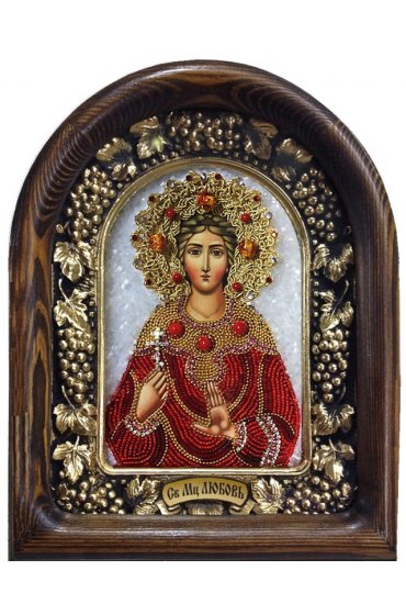 Икона Любовь святая мученица из бисера, арт ДИ-603
