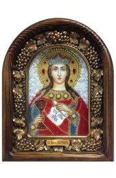 Икона Варвара святая великомученица из бисера, арт ДИ-600