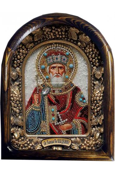 Икона Владимир Равноапостольный из бисера, арт ДИ-740