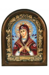 Икона Божией Матери Умягчение злых сердец бисер и натуральные камни, арт ДИ-325