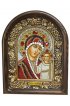 Икона Божией Матери Казанская из бисера и натуральных камней, арт ДИ-226