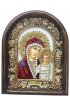 Икона Божией Матери Казанская из бисера и натуральных камней, арт ДИ-251