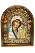 Икона Божией Матери Казанская бисер и натуральные камни, арт ДИ-290