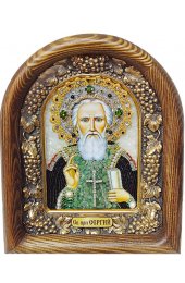 Икона Сергий Радонежский из бисера, арт ДИ-176