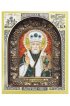Икона Николай Чудотворец из бисера и натуральных камней, арт ДИ-142
