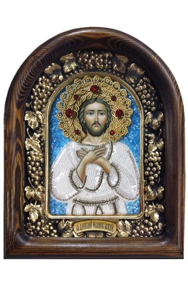Икона Алексий Человек Божий из бисера, арт ДИ-565