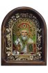 Икона Николай Чудотворец из бисера, арт ДИ-542