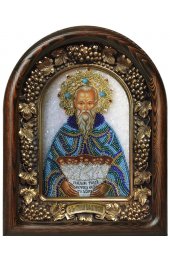 Икона Стилиан Пафлагонский преподобный из бисера, арт ДИ-569