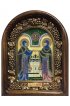 Икона Петр и Феврония святые благоверные из бисера, арт ДИ-592