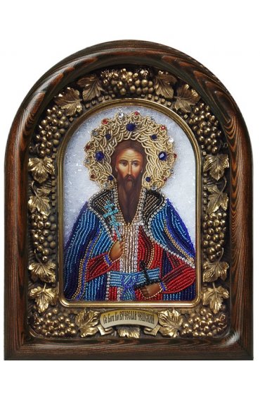 Икона Вячеслав Чешский из бисера, арт ДИ-579