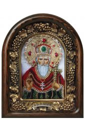 Икона Макарий преподобный мученик из бисера, арт ДИ-580