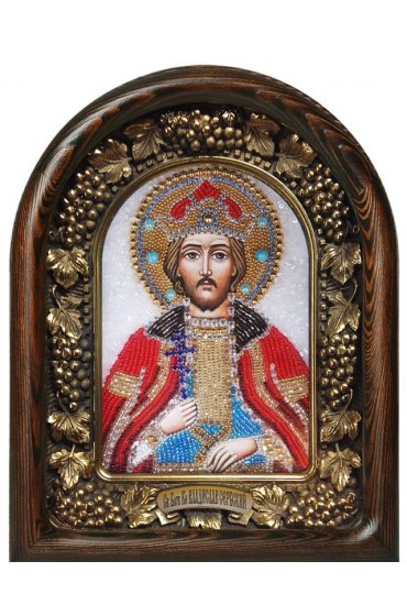 Икона Владислав Сербский из бисера, арт ДИ-581