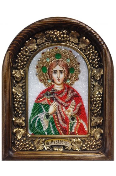 Икона Валерий святой мученик из бисера, арт ДИ-586