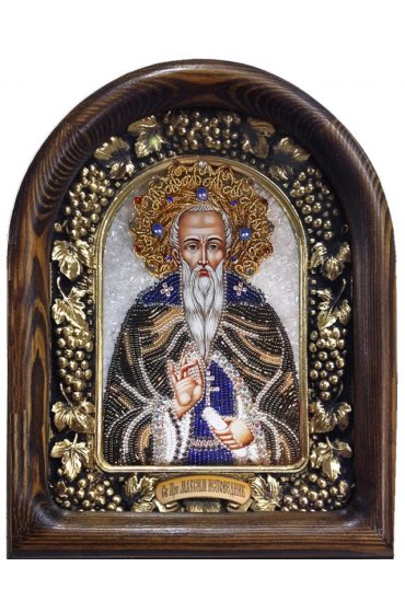 Икона Максим Исповедник преподобный из бисера, арт ДИ-582