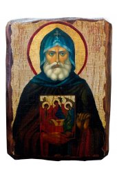 Икона Александр Свирский под старину (17 х 23 см), арт IDR-569