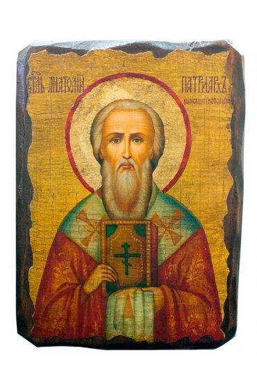 Икона Анатолий Патриарх под старину (13 х 17,5 см), арт IDR-571
