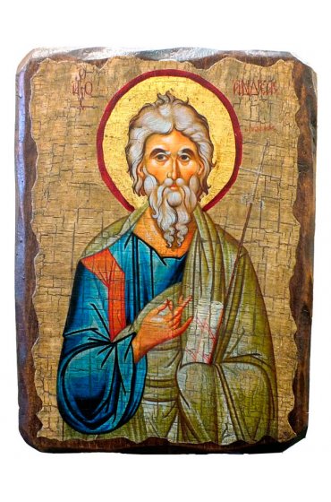 Икона Андрей Апостол под старину (13 х 17,5 см), арт IDR-572