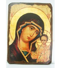 Икона Божья Матерь Казанская под старину (17 х 23 см), арт IDR-552