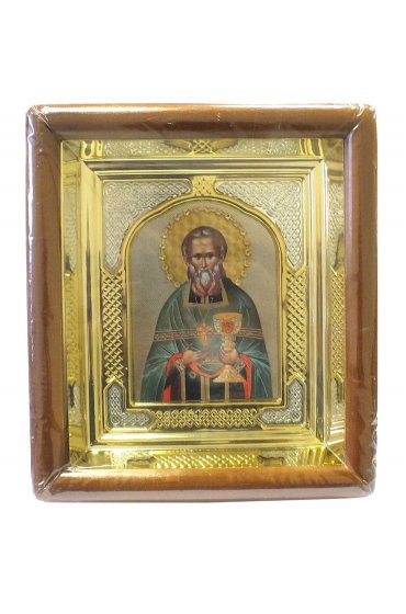 Икона Иоанн Кронштадтский (16,5 х 19,5 см), арт IDR-284