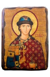 Икона Глеб под старину (13 х 17,5 см), арт IDR-591