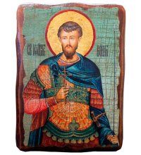 Икона Иоанн Воин под старину (13 х 17,5 см), арт IDR-602