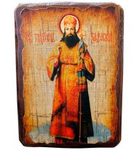 Икона Тихон Задонский под старину (13 х 17,5 см), арт IDR-637