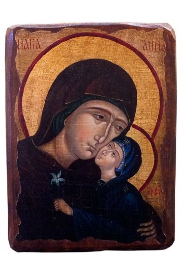 Икона Анна с Младенцем Марией под старину (13 х 17,5 см), арт IDR-645