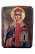 Икона Людмила Чешская под старину (13 х 17,5 см), арт IDR-661