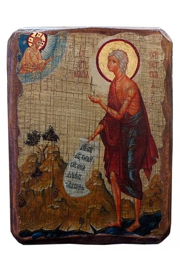 Икона Мария Египетская под старину (13 х 17,5 см), арт IDR-664