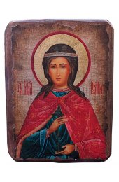 Икона Иулия (Юлия) Карфагенская под старину (13 х 17,5 см), арт IDR-676