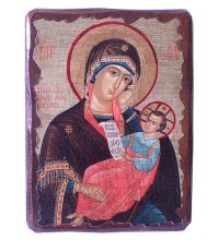Икона Божией Матери Утоли Моя Печали под старину (13 х 17,5 см), арт IDR-730