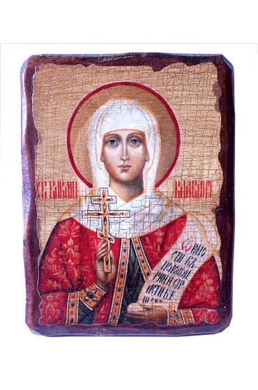 Икона Клавдия Анкирская (Коринфская) под старину (13 х 17,5 см), арт IDR-741