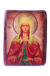 Икона Лариса Готфская под старину (13 х 17,5 см), арт IDR-742