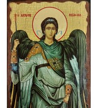 Икона Архангел Михаил под старину (17 х 23 см), арт IDR-021
