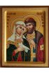 Икона Петр и Феврония 16 на 20 см рукописная в ковчеге, арт ИРГ-910