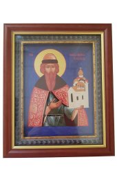 Икона Всеволод Псковский в киоте 22 на 26 см, арт КИоИ-15