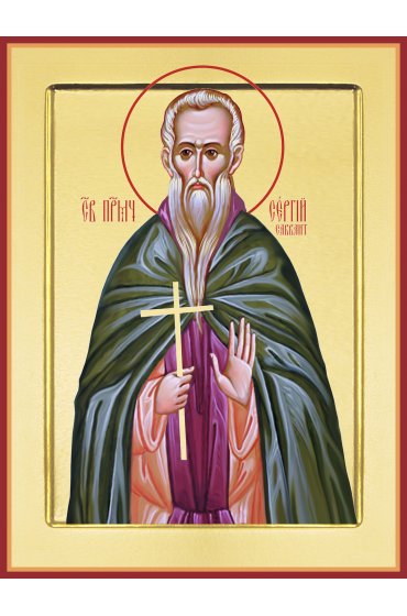 Икона Сергий Савваит, арт PKI-ПРП-153