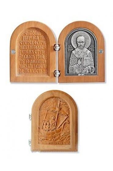 Икона складень Николай Чудотворец, арт прИ-116