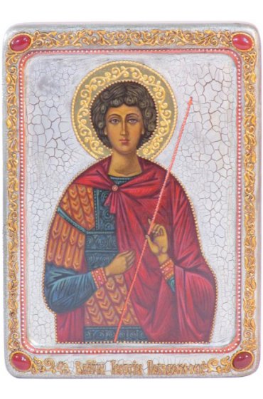 Икона Георгий Победоносец писаная, арт ИРП-952