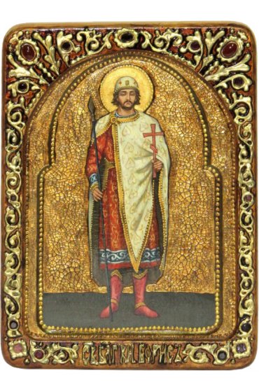 Икона Борис благоверный князь писаная, арт ИРП-636