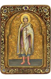 Икона Глеб благоверный князь писаная, арт ИРП-644