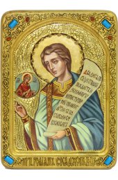 Икона Роман Сладкопевец писаная, арт ИРП-663