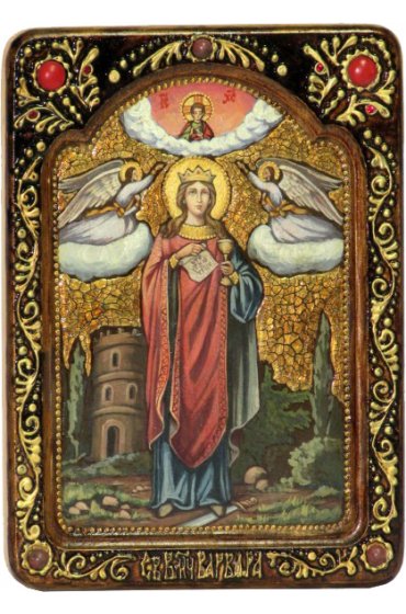 Икона Варвара Илиопольская писаная, арт ИРП-671