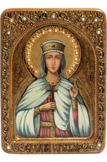 Икона Елена Сербская писаная, арт ИРП-675