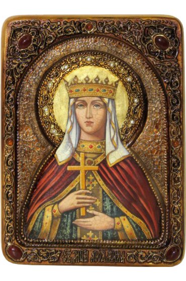 Икона Людмила Чешская писаная, арт ИРП-680