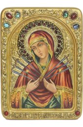 Икона Семистрельная Божья Матерь писаная, арт ИРП-710